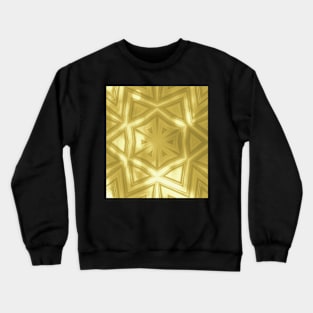 Elegant gold striped kaleidoscope with bokeh Crewneck Sweatshirt